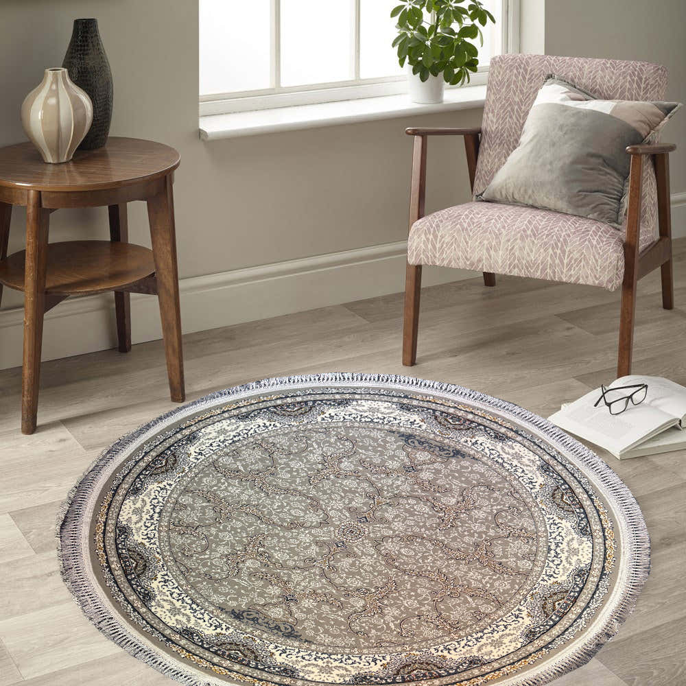 Lotoos 700 Reed Round Rug - GLARA HOME