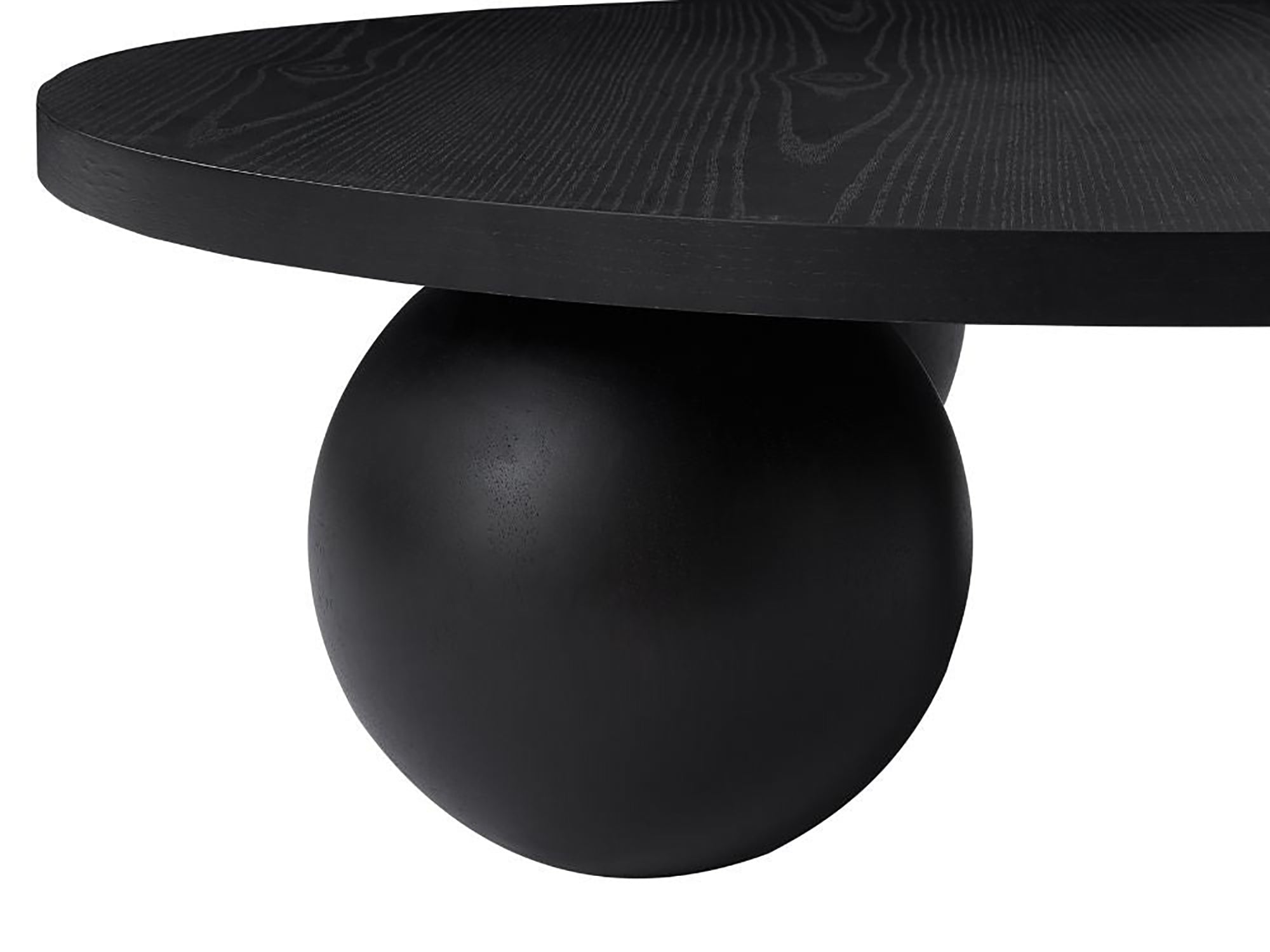 Luna Noir Round Coffee Table – Modern Elegance with Sculptural Legs (23ELG018B) - GLARA HOME