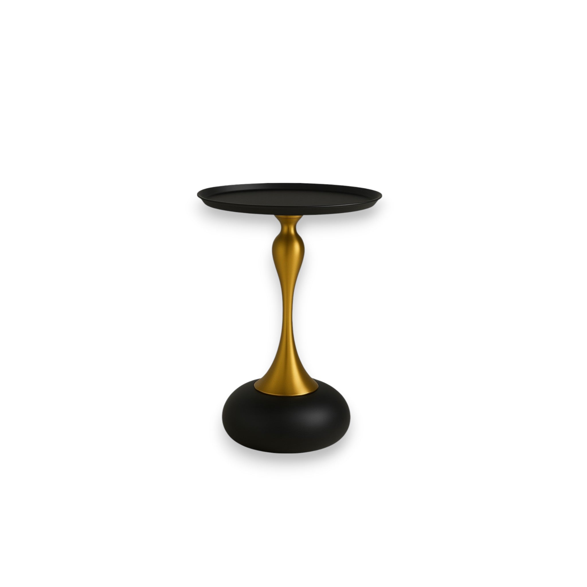 Lunara Black & Gold Accent Table - GLARA HOME