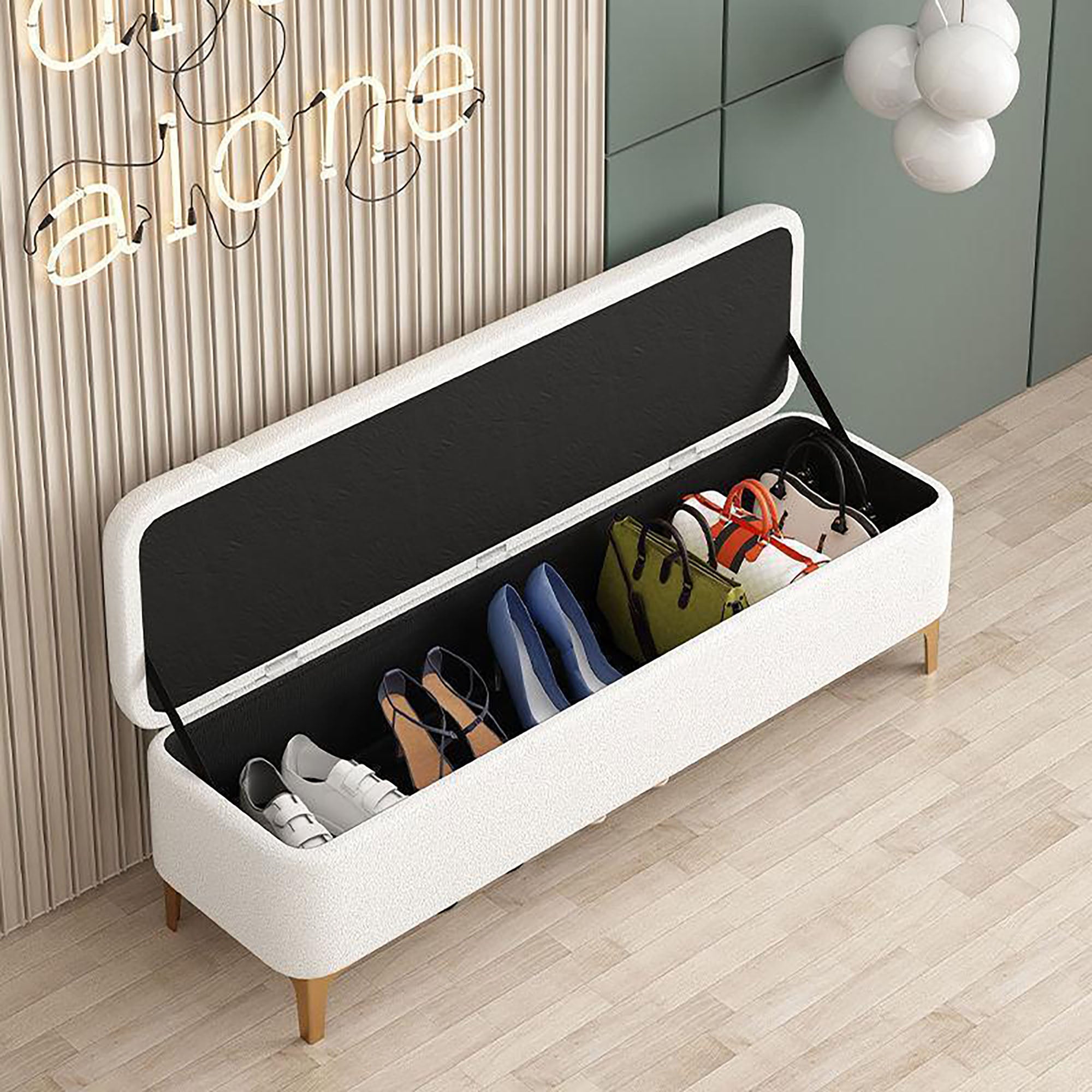 Luxe Haven Storage Bench (MX-22) - GLARA HOME
