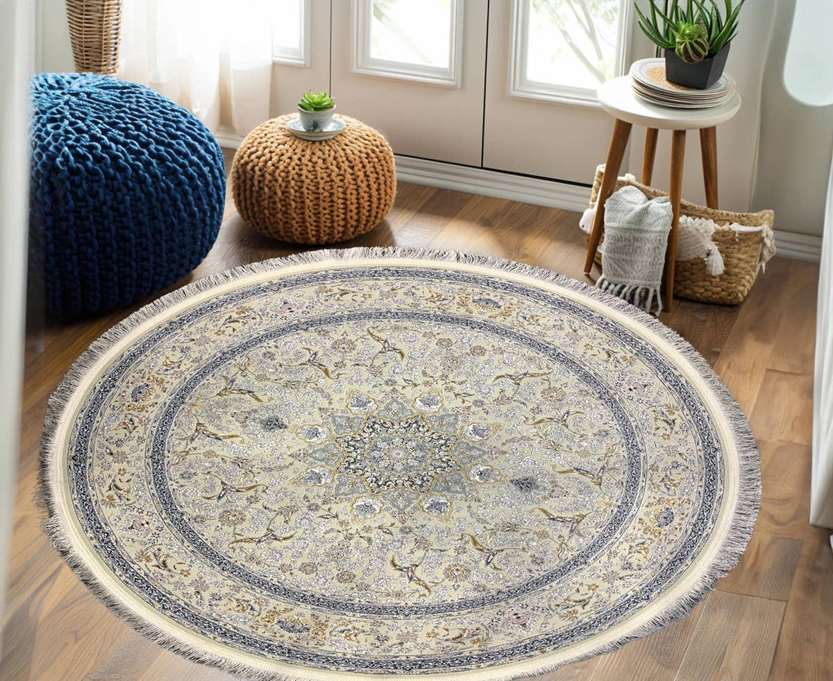 Mina 1200 Reed Round Rug - GLARA HOME
