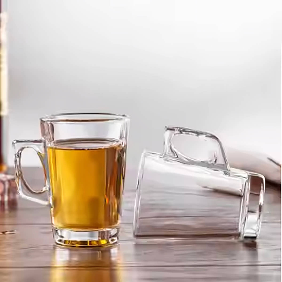 Minimalist 130ml Clear Glass Mug – Elegant & Versatile Design 6 PCS Per Box (RTL-15) - GLARA HOME