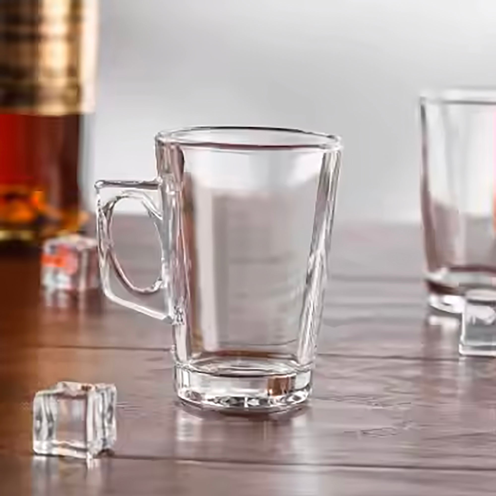 Minimalist 130ml Clear Glass Mug – Elegant & Versatile Design 6 PCS Per Box (RTL-15) - GLARA HOME