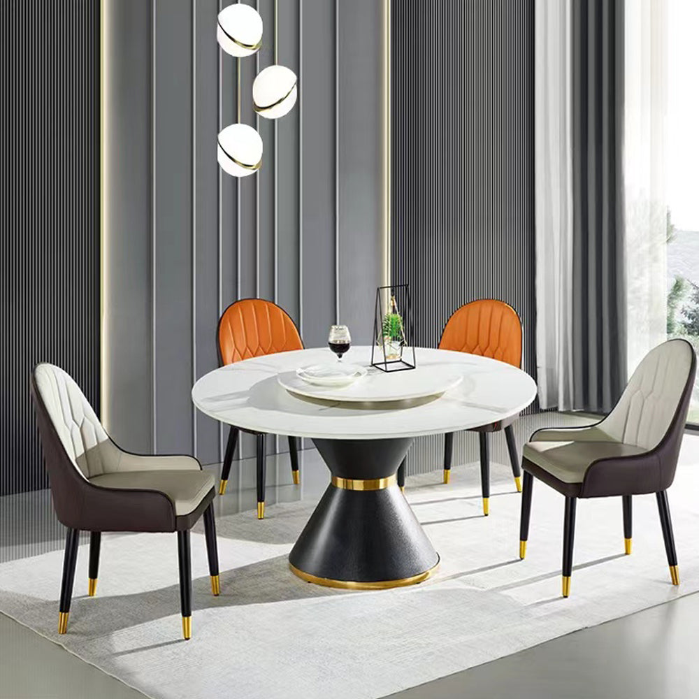 NA017 Slate Carbon Round Dining Table - GLARA HOME