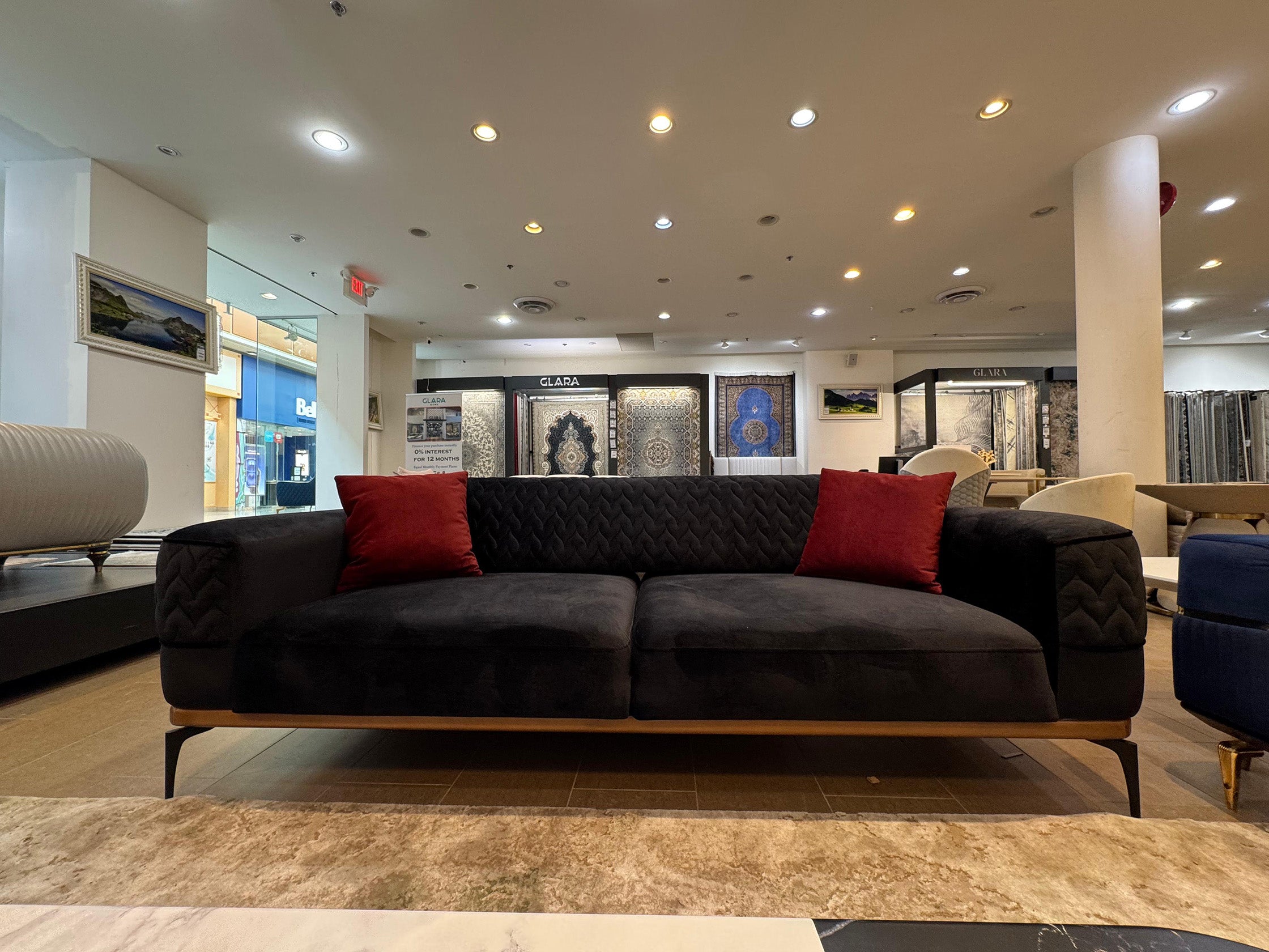 New Casa Sofa ( Soft22 Black ) - GLARA HOME