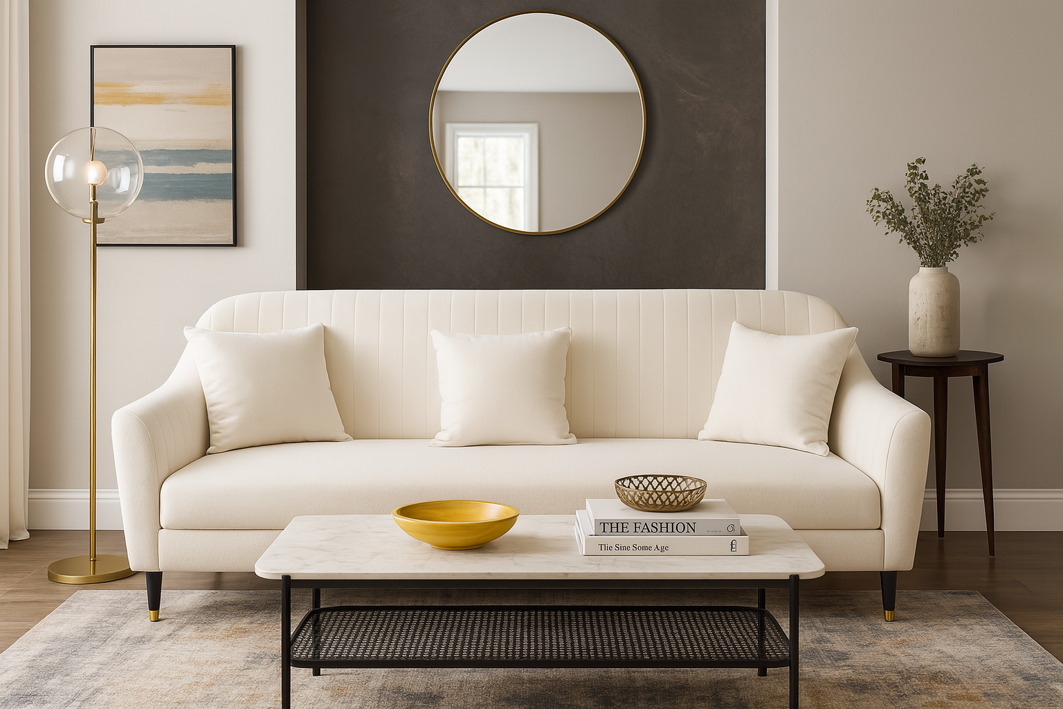 Nora Curve 3-Seater Sofa (22SASFT001-2100) - GLARA HOME
