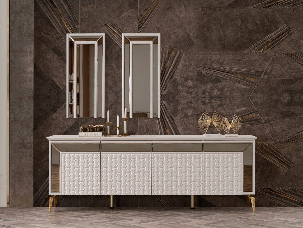 Palermo Console ( Gold ) - GLARA HOME