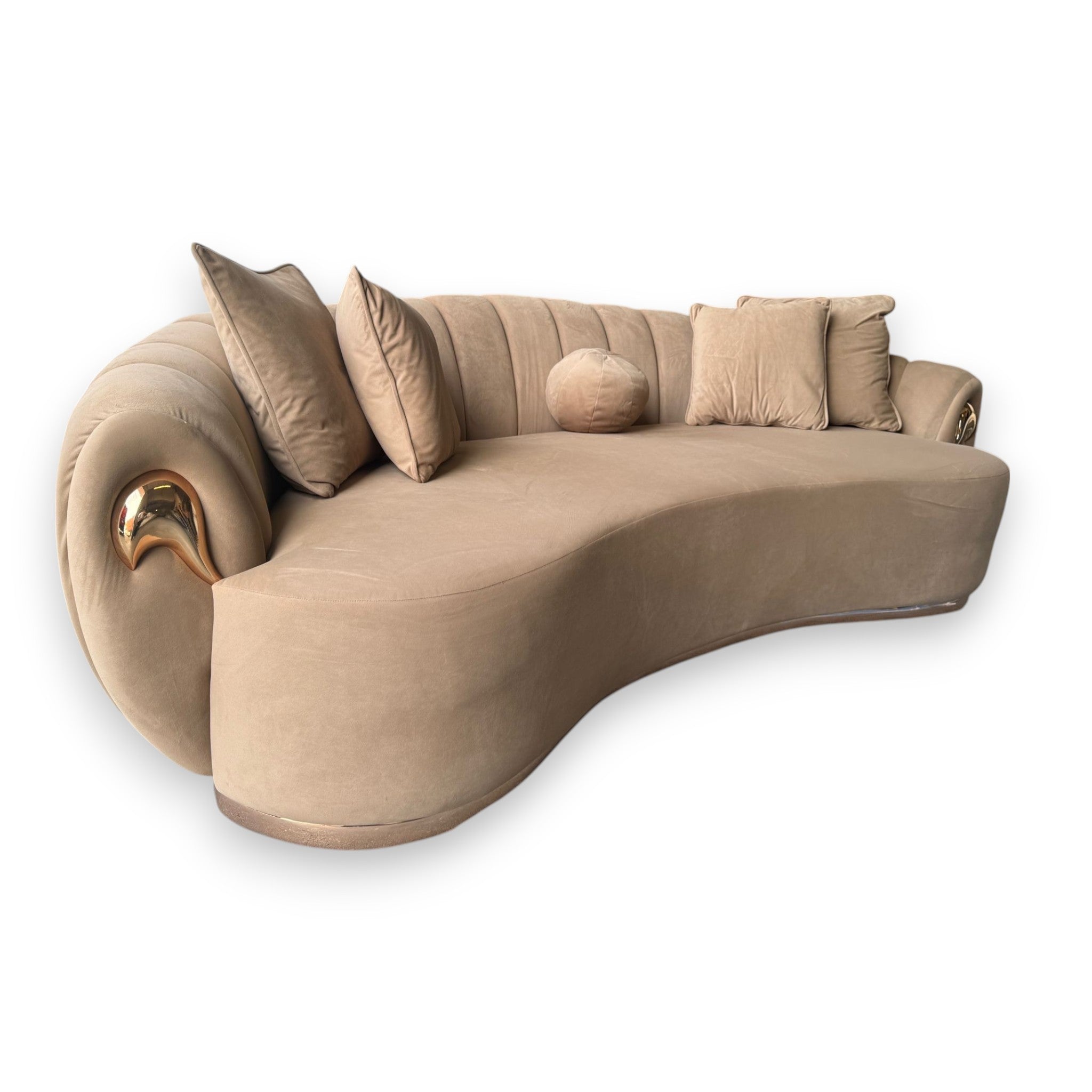 Prada Sofa Set Rose Gold Accent (MAXWELL 05) - GLARA HOME