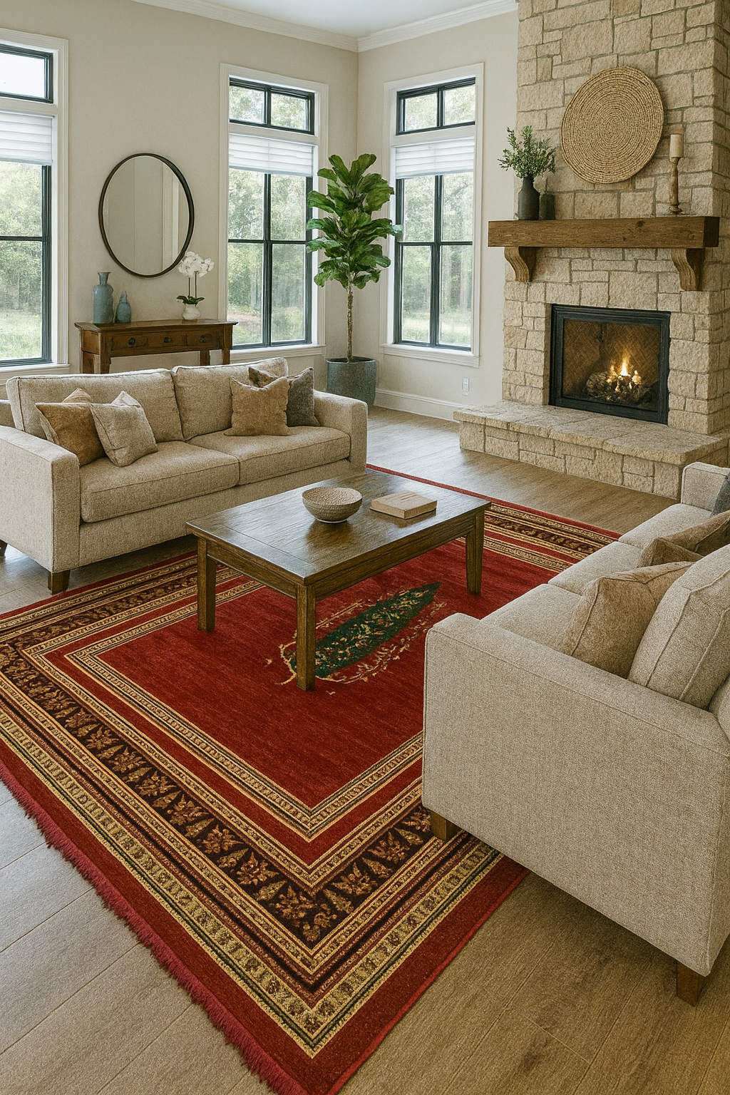 Qashqai Collection Rug – Code 240 Red (Laaki) - GLARA HOME