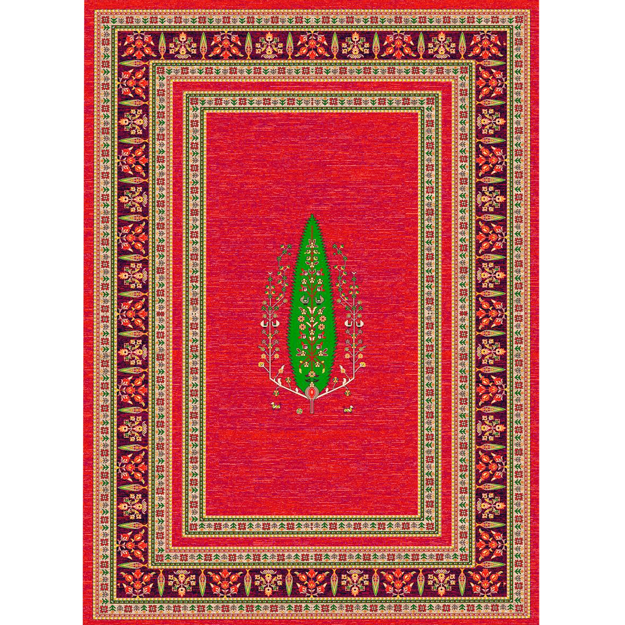 Qashqai Collection Rug – Code 240 Red (Laaki) - GLARA HOME