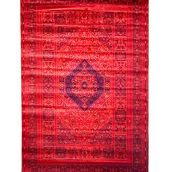Qashqai Red Area Rug 700 Reed – Persian Tribal Design (Code 267 )