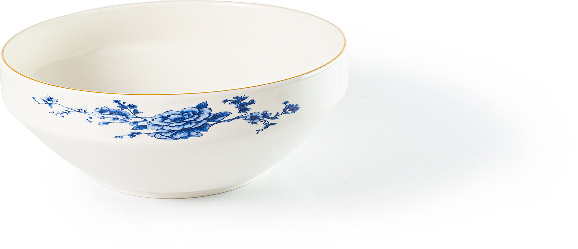 Royal Blue 26-Pieces Bone China Dinner Set – 24K Gold Rim & Floral Elegance (SD-261) - GLARA HOME