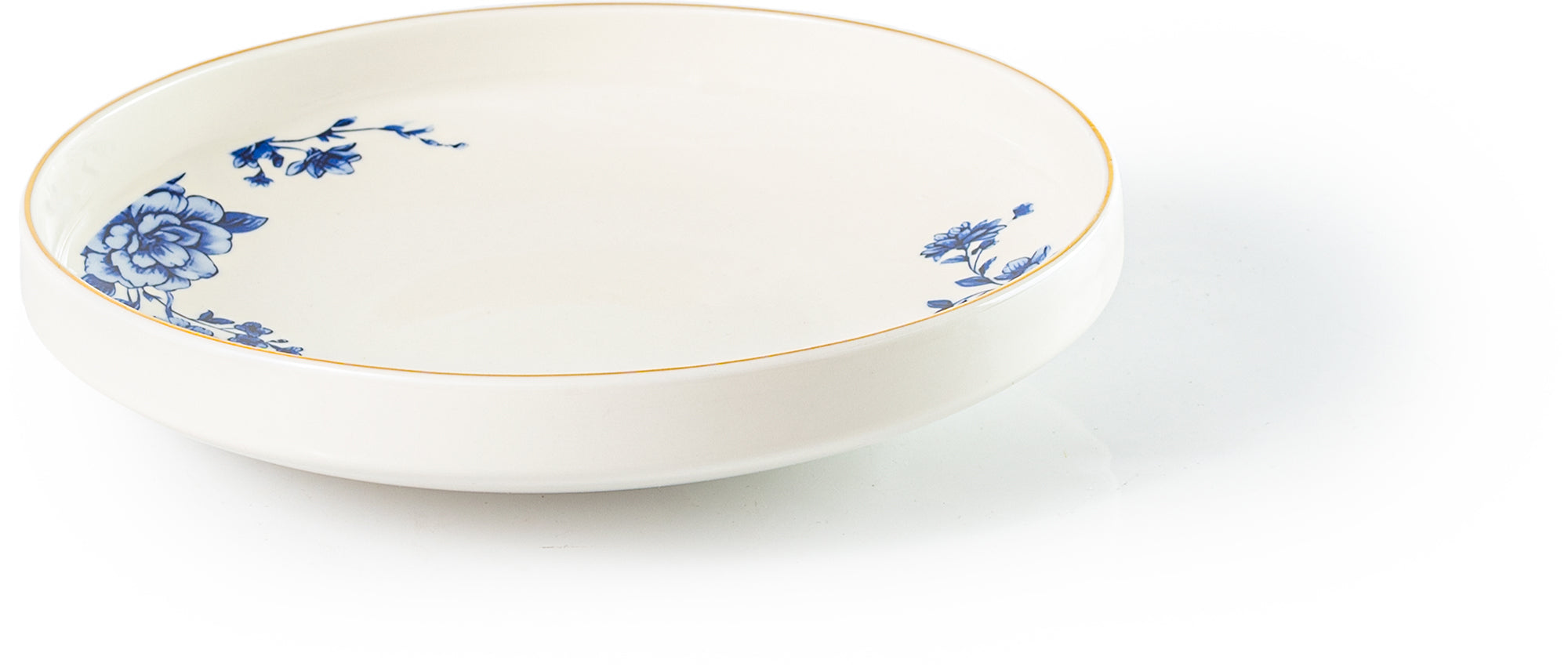 Royal Blue 26-Pieces Bone China Dinner Set – 24K Gold Rim & Floral Elegance (SD-261) - GLARA HOME