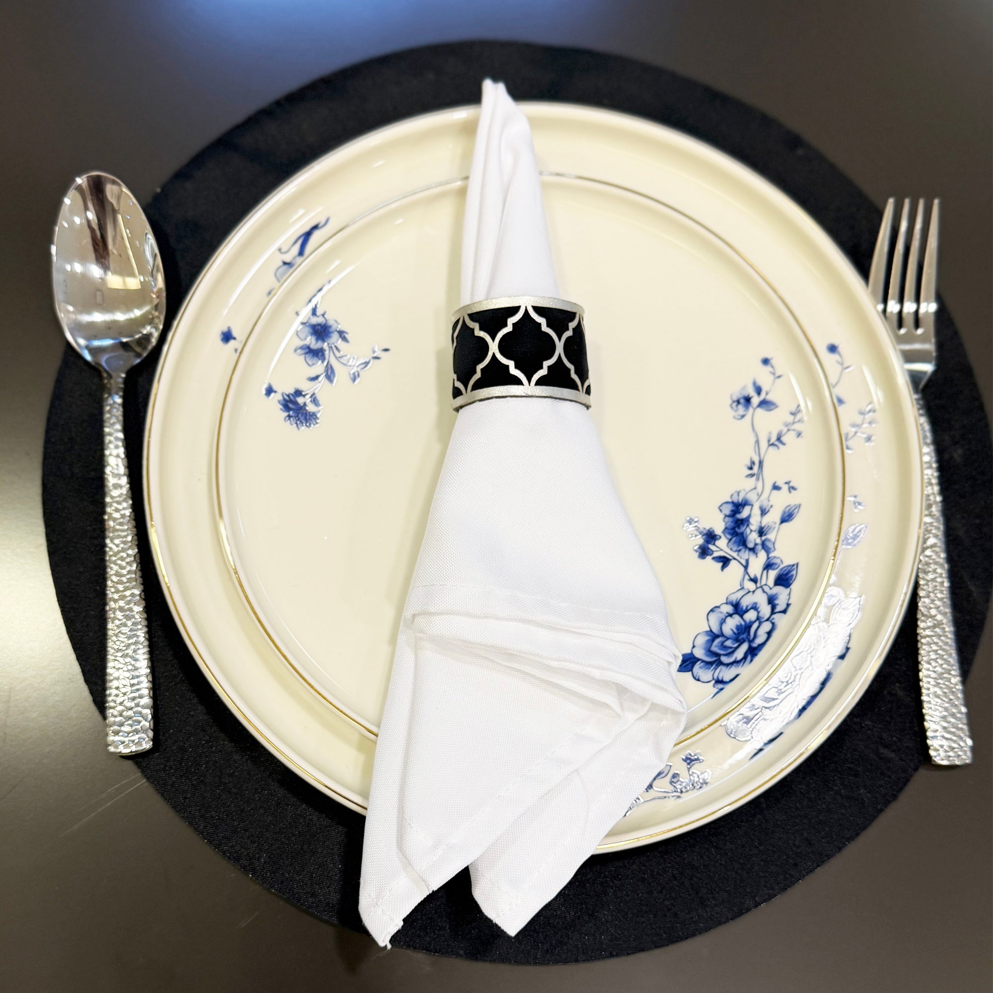 Royal Blue 26-Pieces Bone China Dinner Set – 24K Gold Rim & Floral Elegance (SD-261) - GLARA HOME