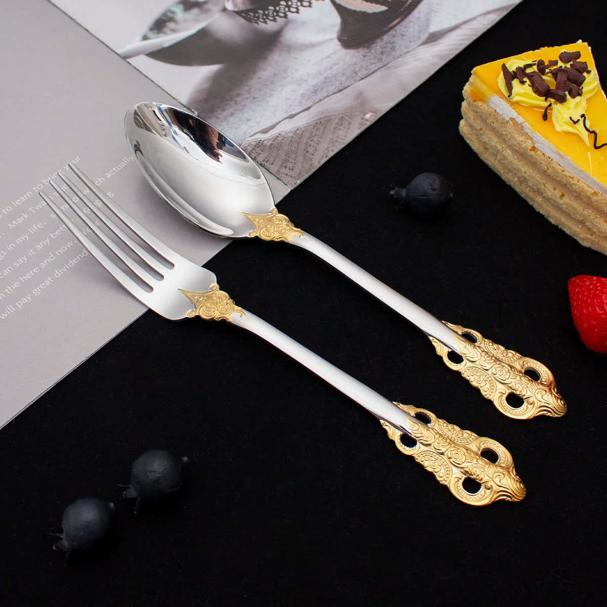 Royal Heritage Gold Flatware Set - GLARA HOME