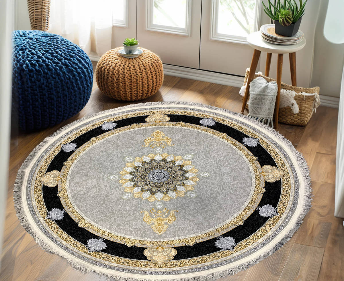 Rozhan 1200 Reed Round Rug - GLARA HOME