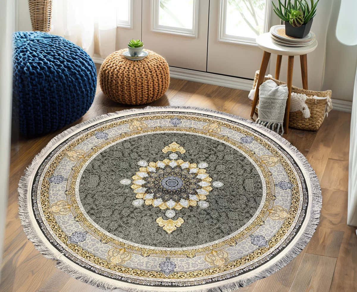 Rozhan 1200 Reed Round Rug - GLARA HOME