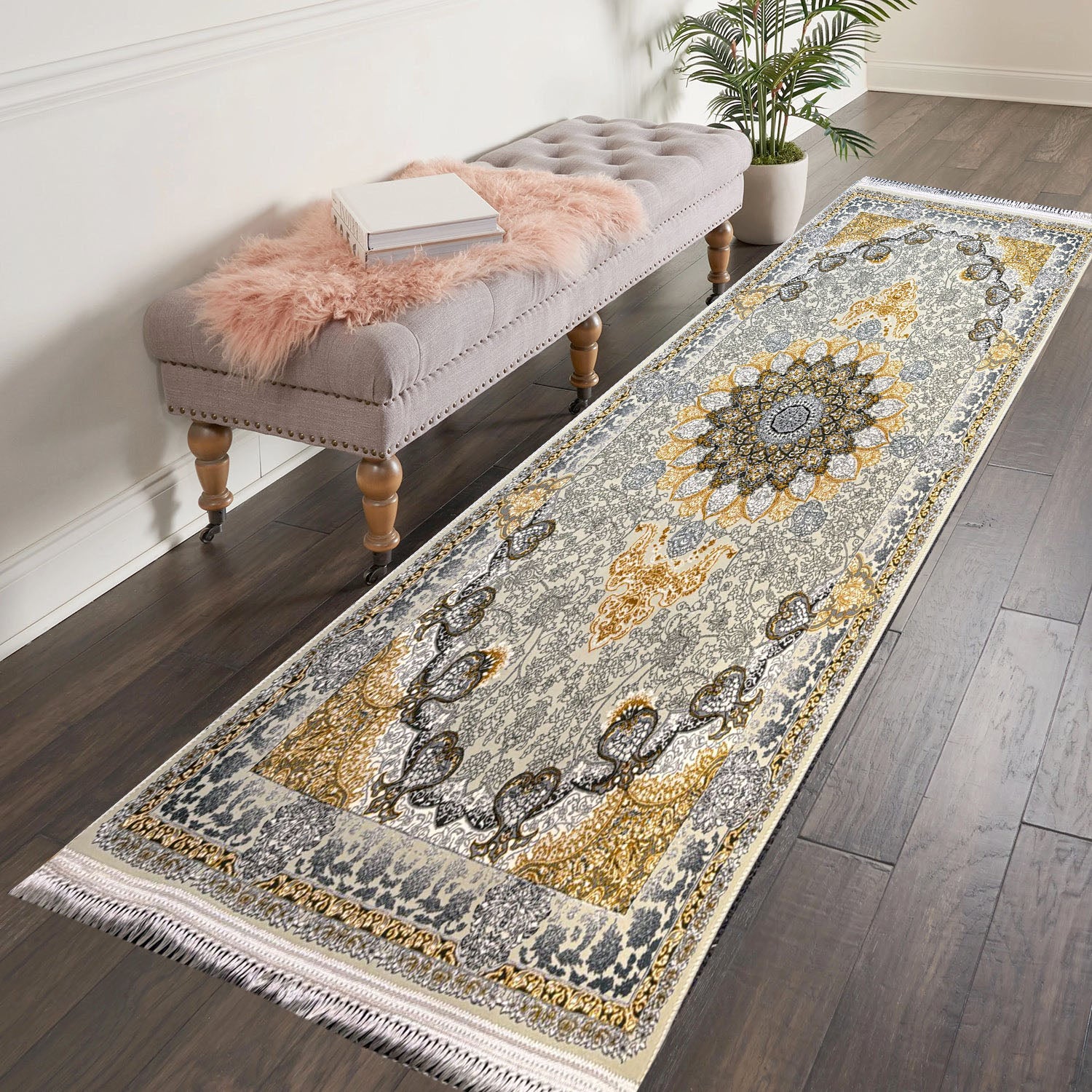 Rozhan 1200 Reed Runner Rug - GLARA HOME