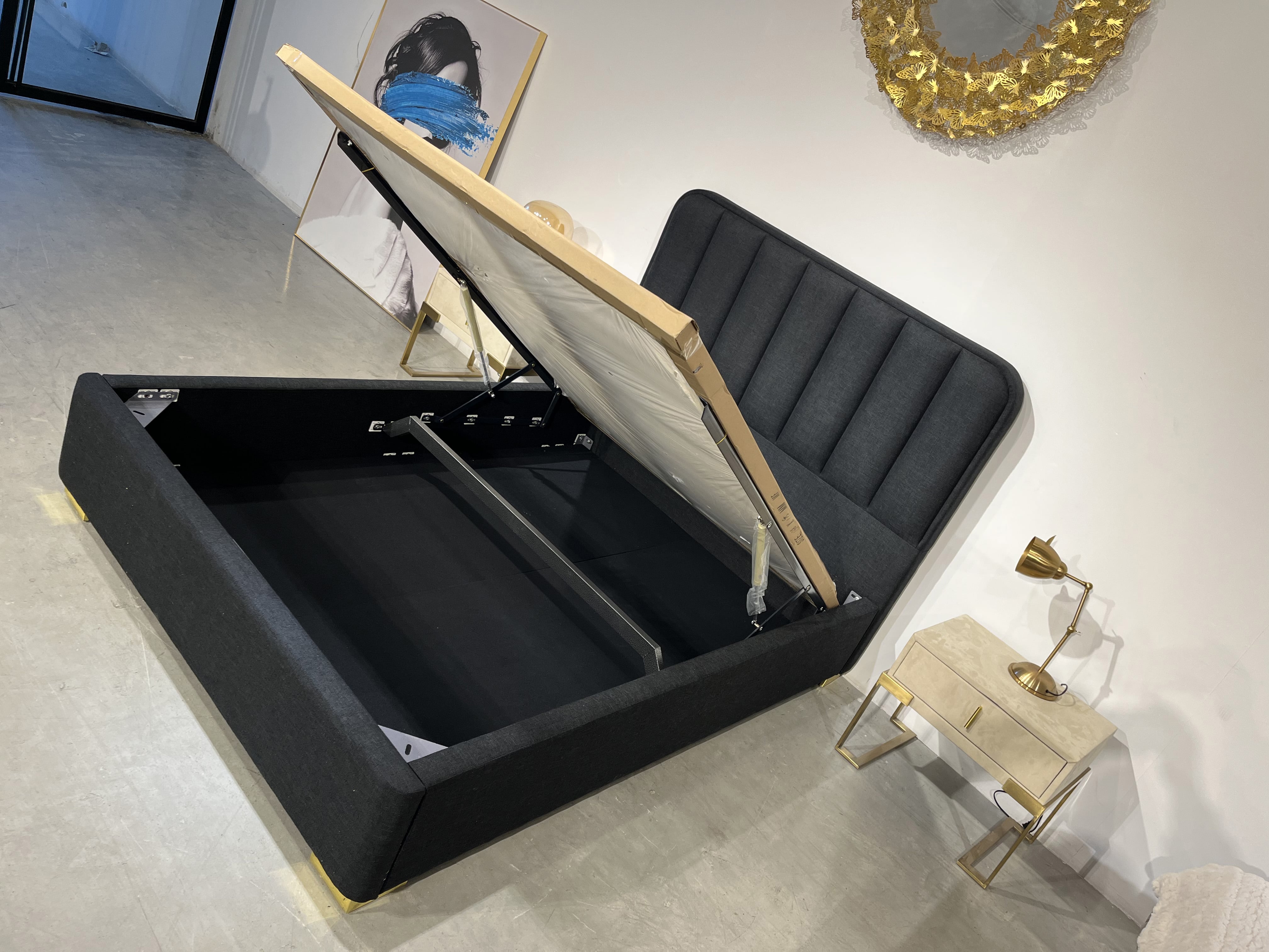 SK 117 Storage Bedframe - GLARA HOME