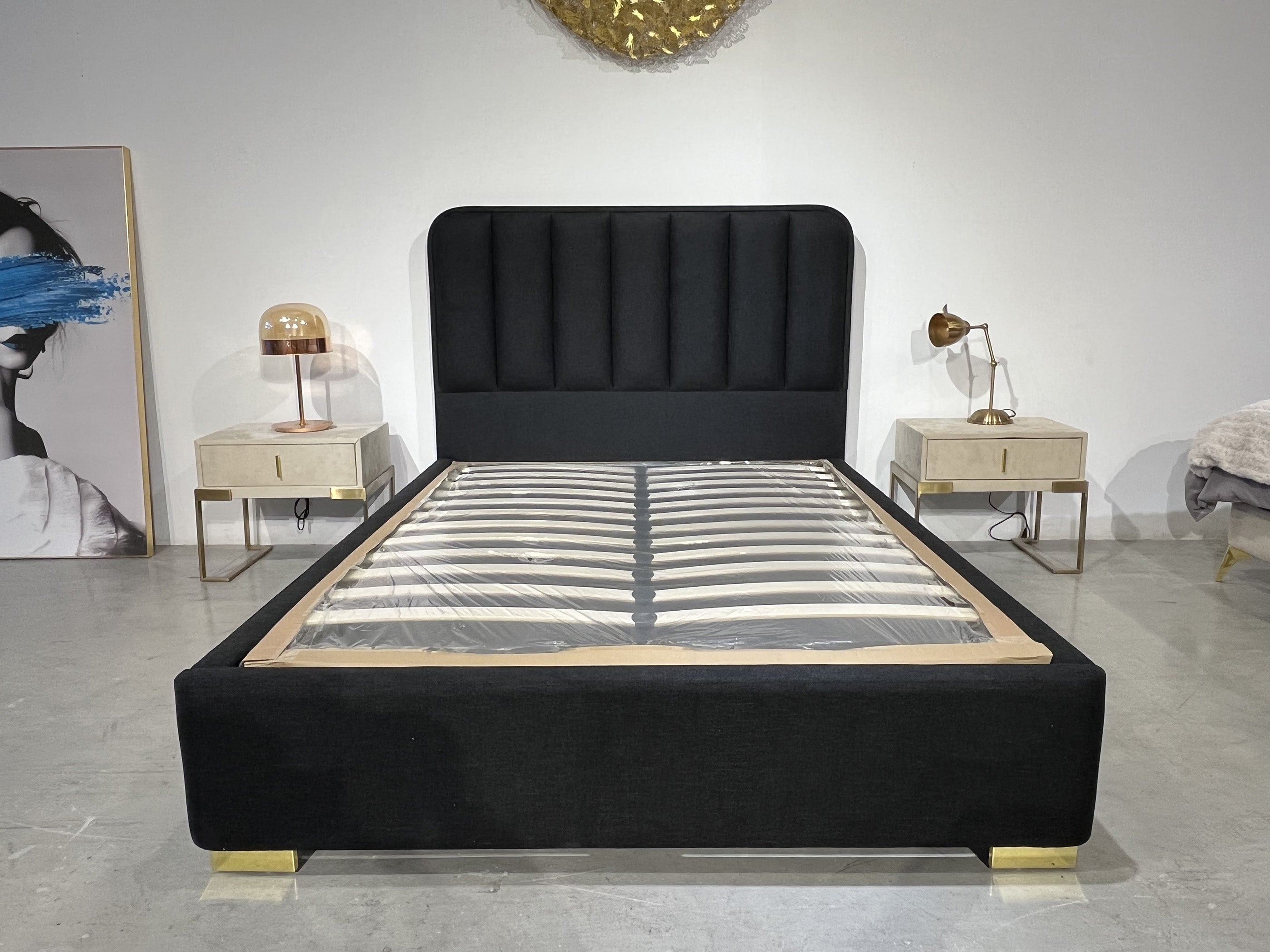 Black bedframe
