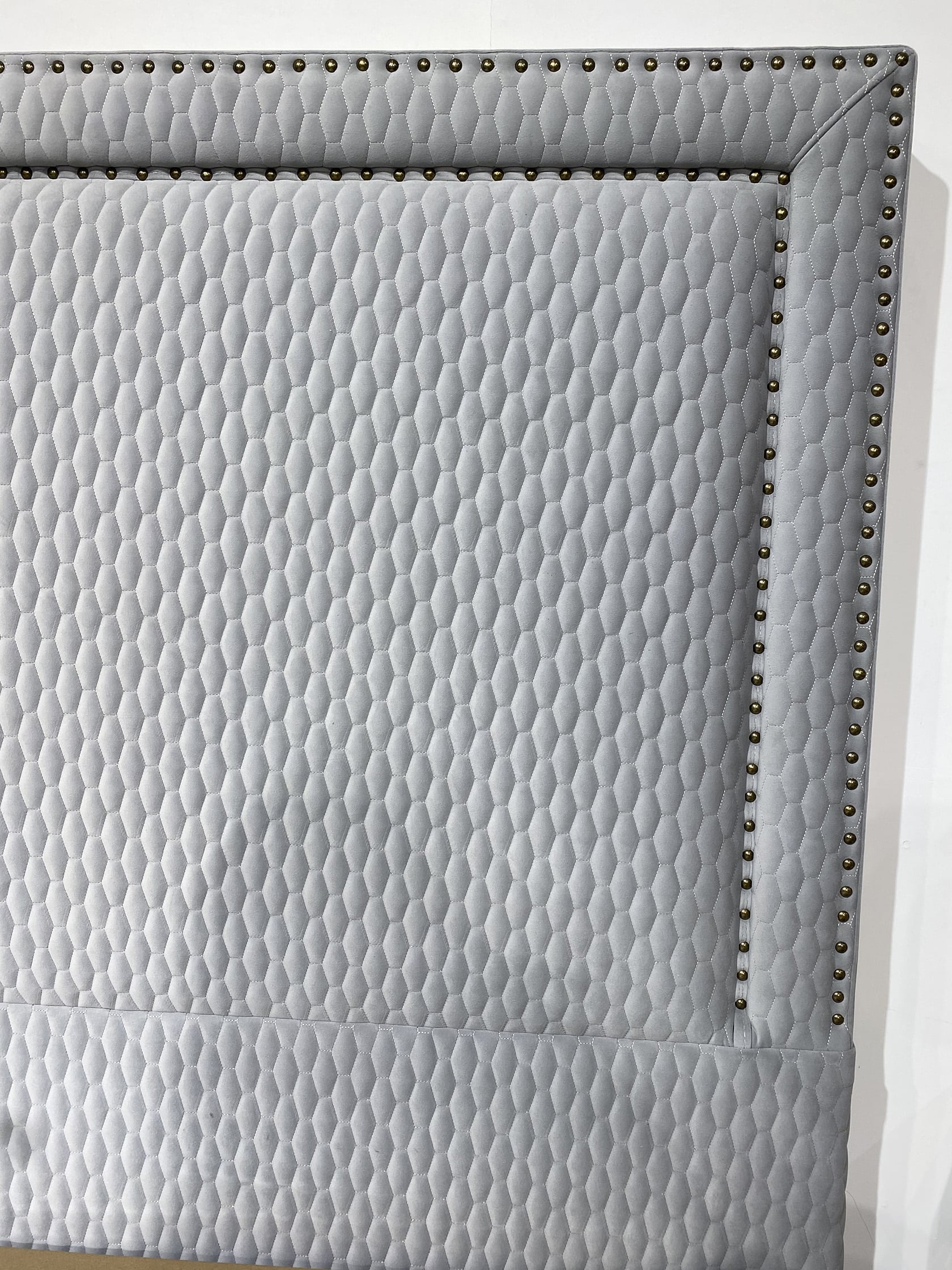 Modern velvet grey bad frame