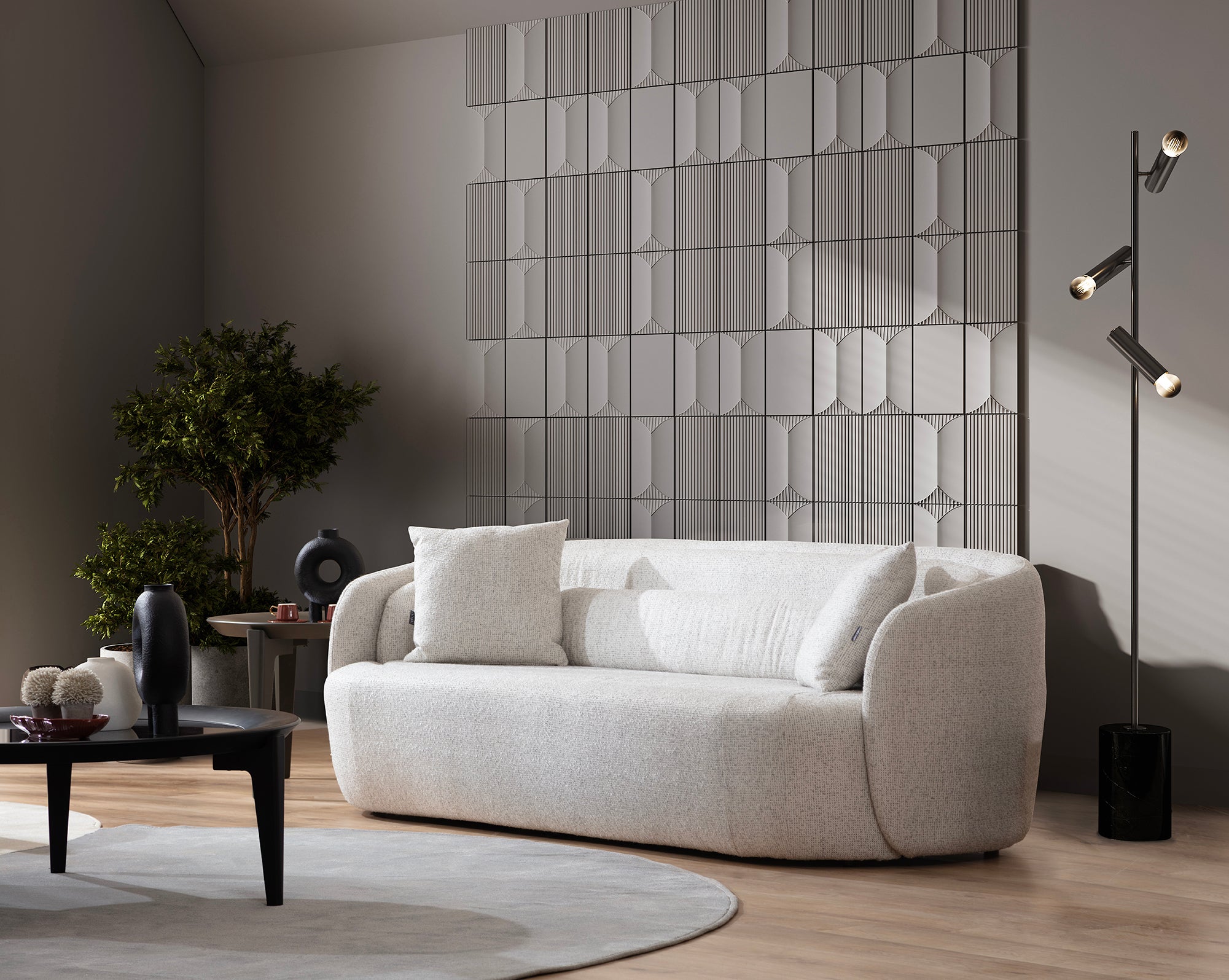 Soho Sofa ( White ) - GLARA HOME
