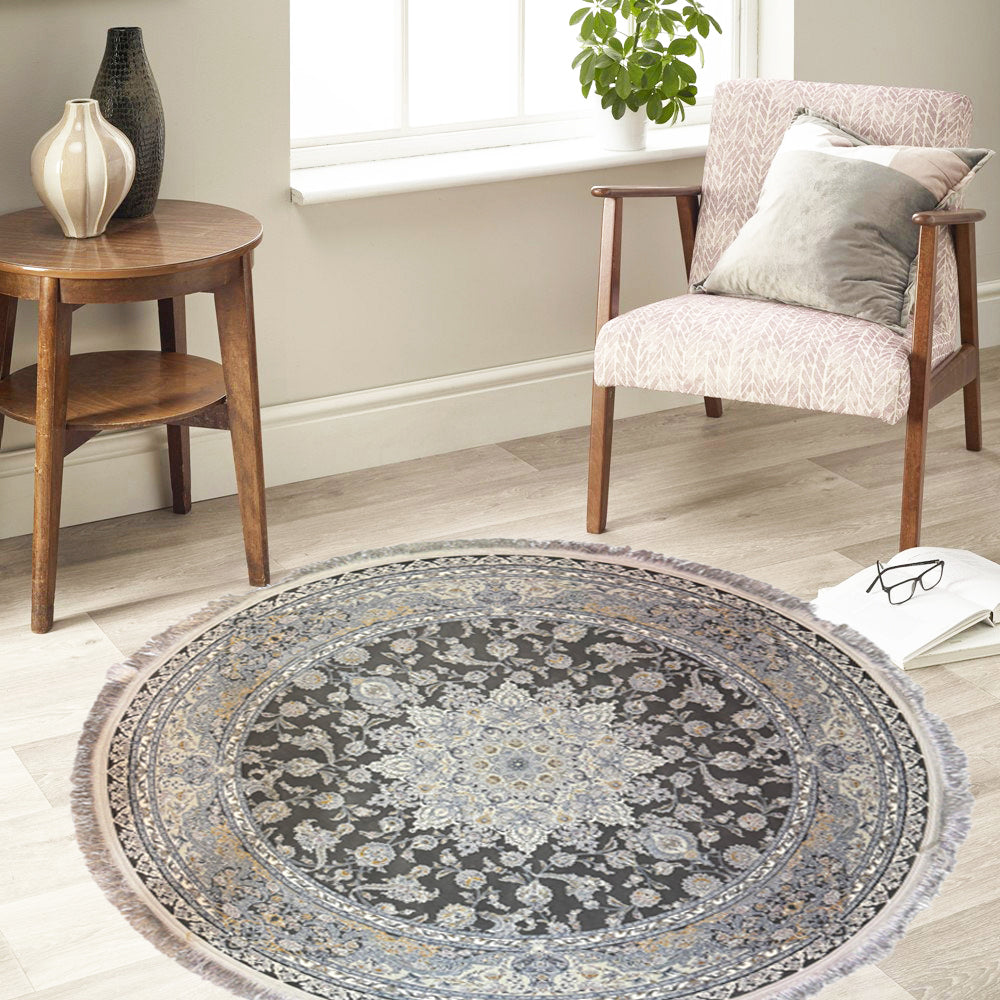 Tida 1200 Reed Persian Round Rug - GLARA HOME