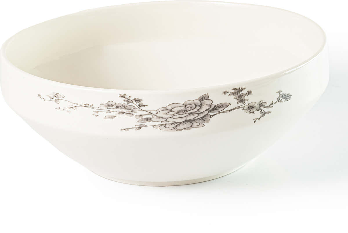 Timeless Grey Floral 26-Pieces Bone China Dinner Set – Modern Elegance (SD-262) - GLARA HOME