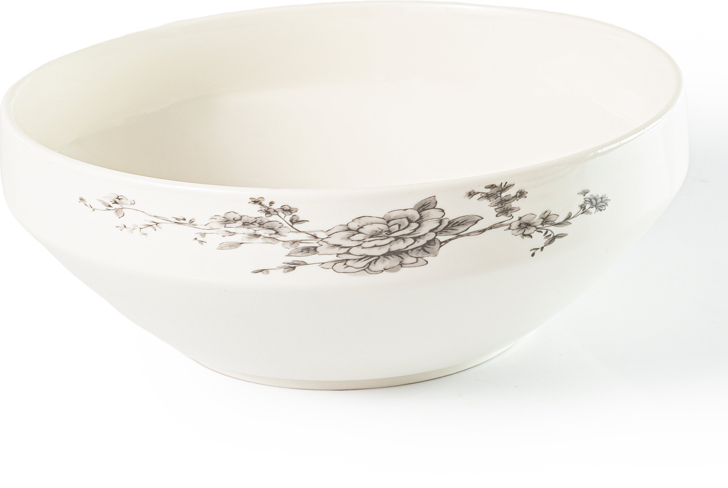 Timeless Grey Floral 26-Pieces Bone China Dinner Set – Modern Elegance (SD-262) - GLARA HOME