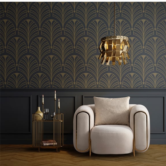 Tokyo Accent Chair ( Aura03 Cream Gold ) - GLARA HOME