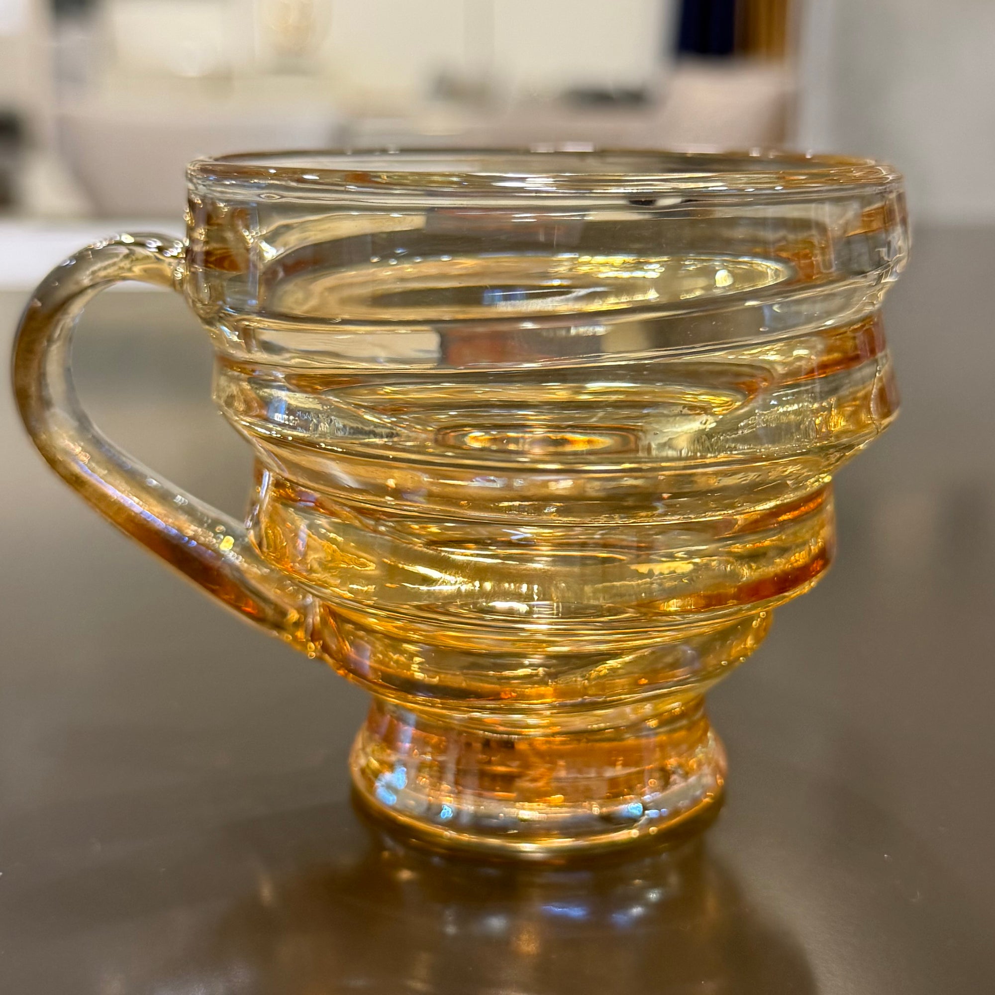 Crystal Spiral 190ml Glass Cup – Elegant & Unique Design Set Of 6 Cups (RTL-11)