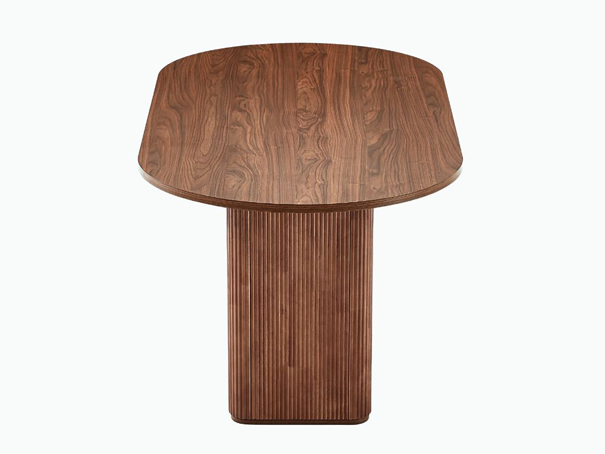 Valora Modern Wood Dining Table – 180x90 CM | Elegant Fluted Base Design (21ELG007-W) - GLARA HOME