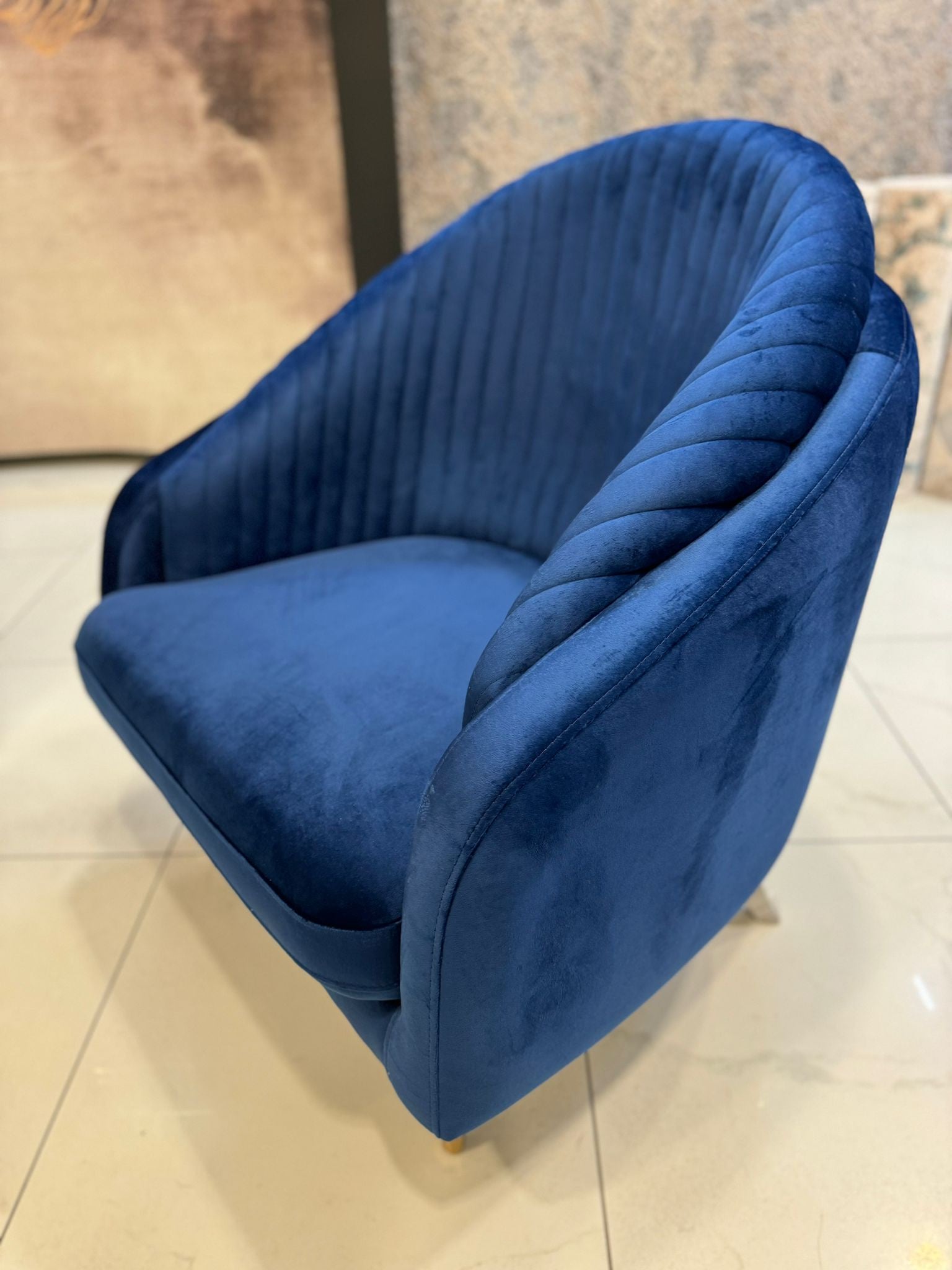 Arya Accent Chair ( Puma49 Gold ) - GLARA HOME