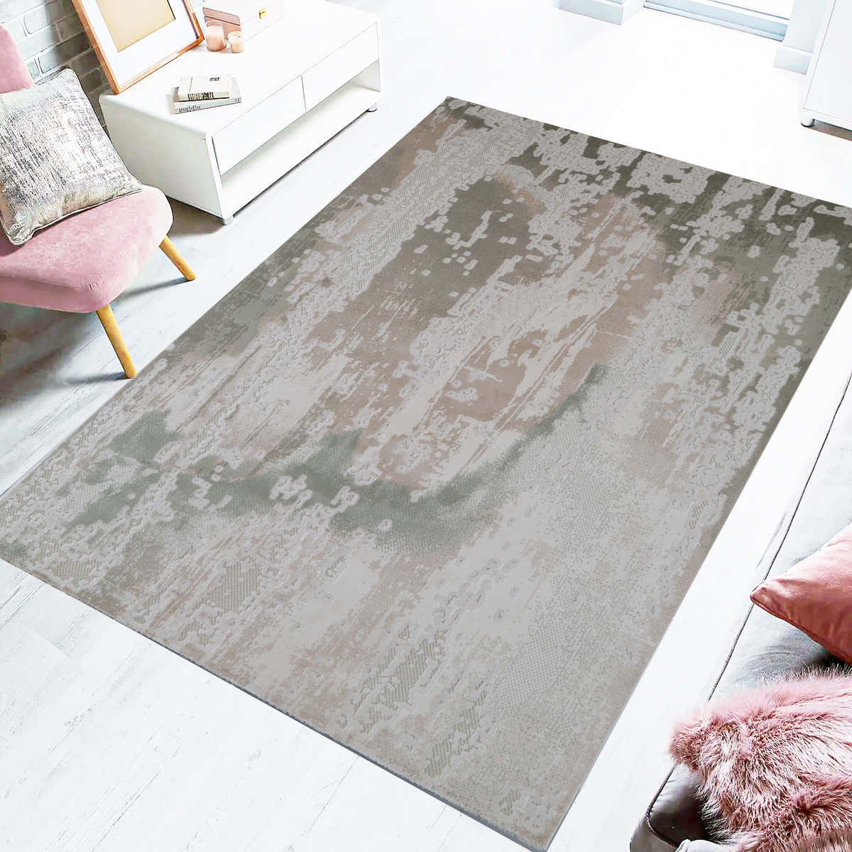 Woodland Serenity Abstract Area Rug (NR-18) - GLARA HOME