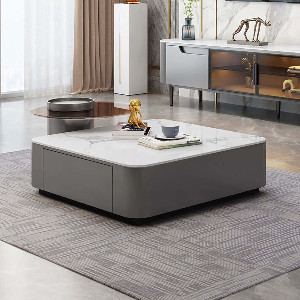 Zenith Luxe TV Stand & Coffee Table Set - GLARA HOME