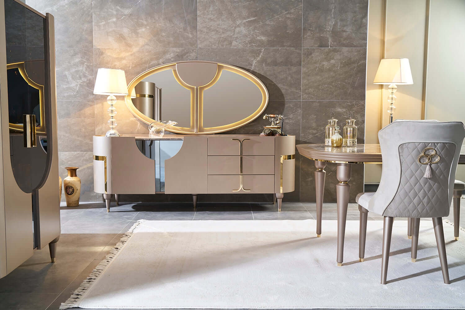 Arya Gold Console Table - GLARA HOME