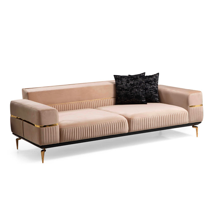 Boss Sofa ( ( Soft1004 Beige/ Gold )
