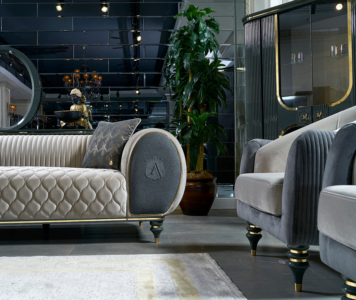 Capella Sofa ( Catalog/ Gold - GLARA HOME