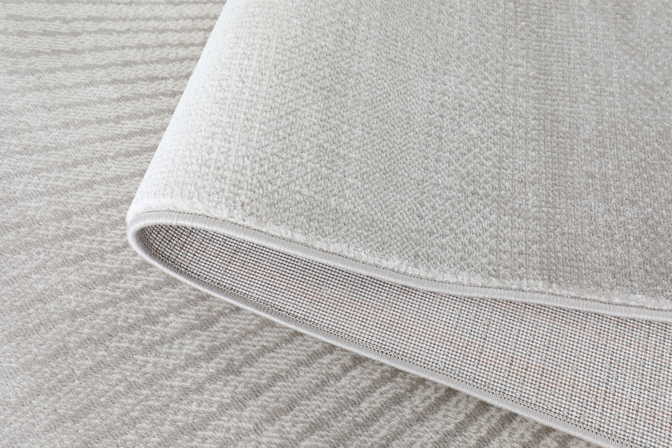 Glara “LUMORA” Light Curve Area Rug – Ivory & Soft Grey ( TY 08 )