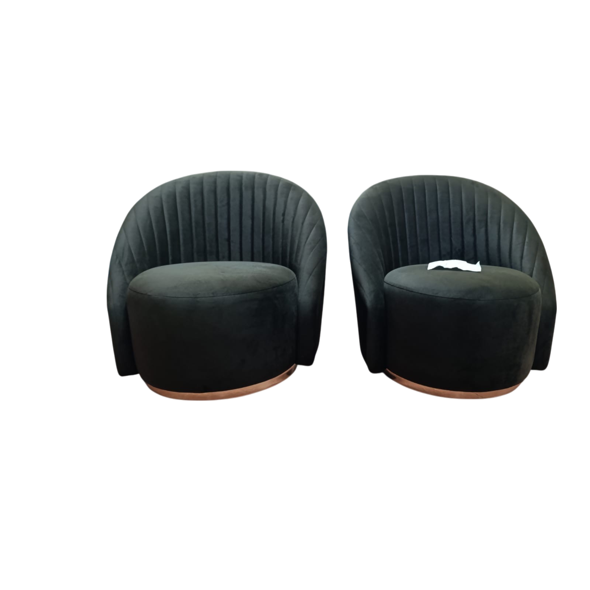 Prada Sofa Set Velvet/ Dark Brown & Rose Gold Accent (MEGASOFT M-104)