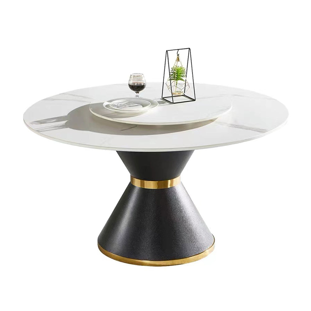 NA017 Slate Carbon Round Dining Table - GLARA HOME