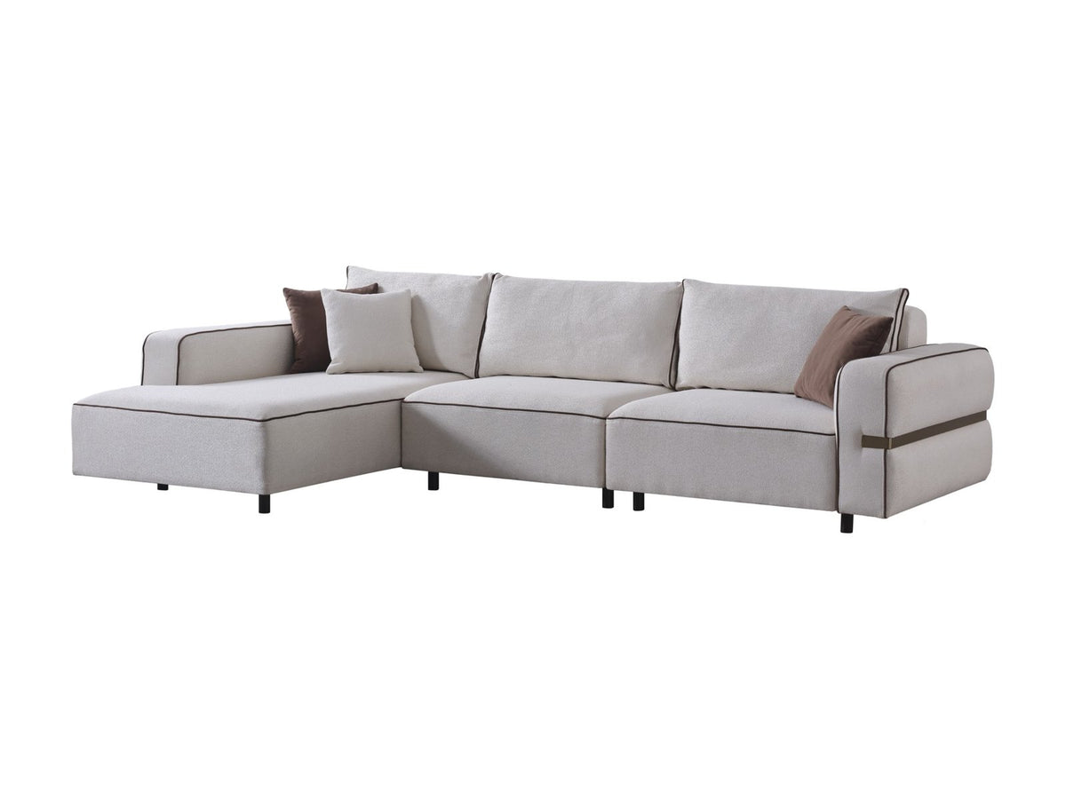Riva Cream Modular Chaise Sectional Sofa — original product photograph