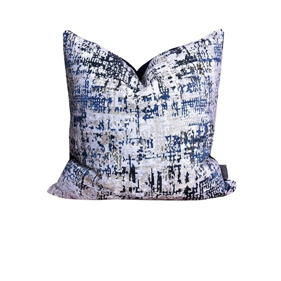 Luxury Patina, velvet throw pillow cover ( Blue Cushion Cover) - GLARA HOME