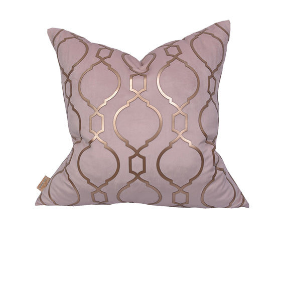 Luxury Velvet Throw Pillow Cover (Cream & Gold Cushion Cover)