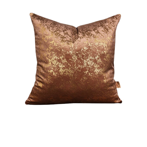 Luxury Metallic Velvet Throw Pillow Cover ( Nescafe Cushion Cover) - GLARA HOME