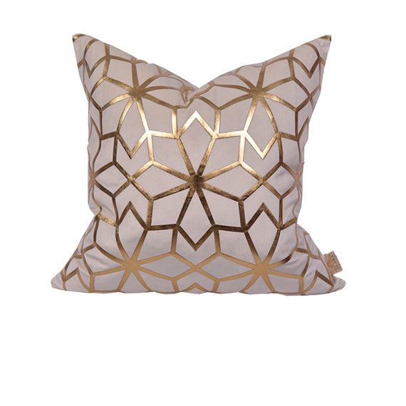 Luxury Velvet Throw Pillow Cover (Cream & Gold Cushion Cover) - GLARA HOME