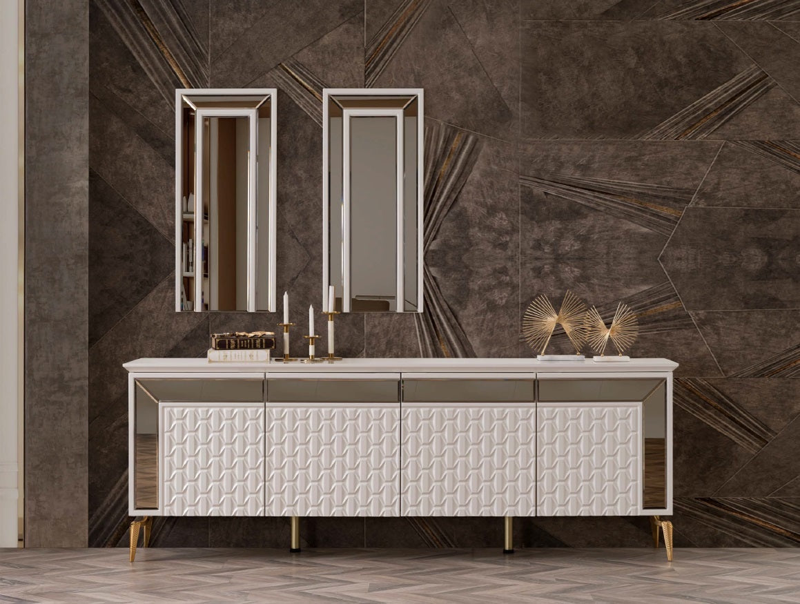 Palermo Console Table ( Gold ) - GLARA HOME