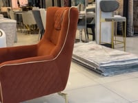 orange accent chair