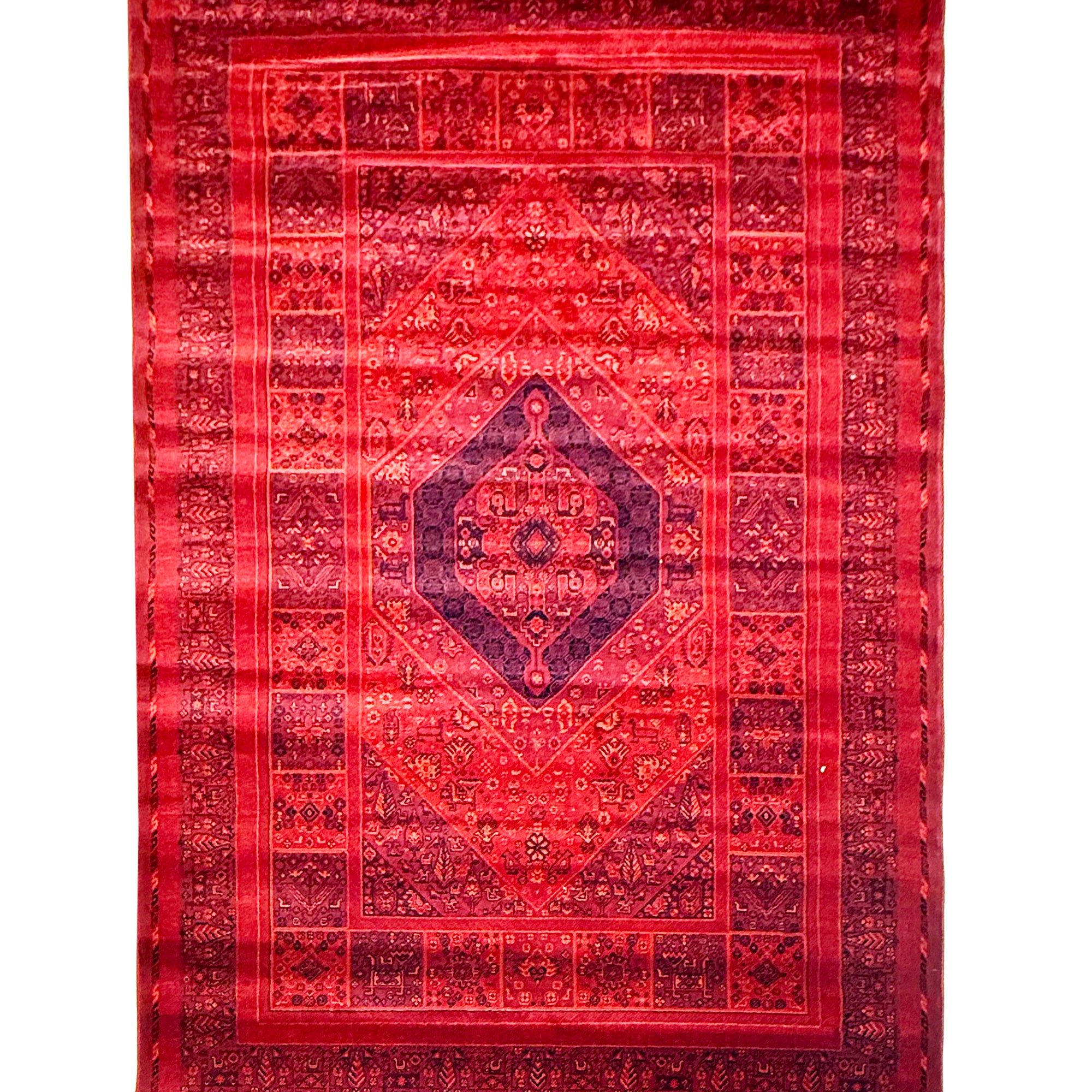 Qashqai Red Area Rug 700 Reed – Persian Tribal Design (Code 267 )