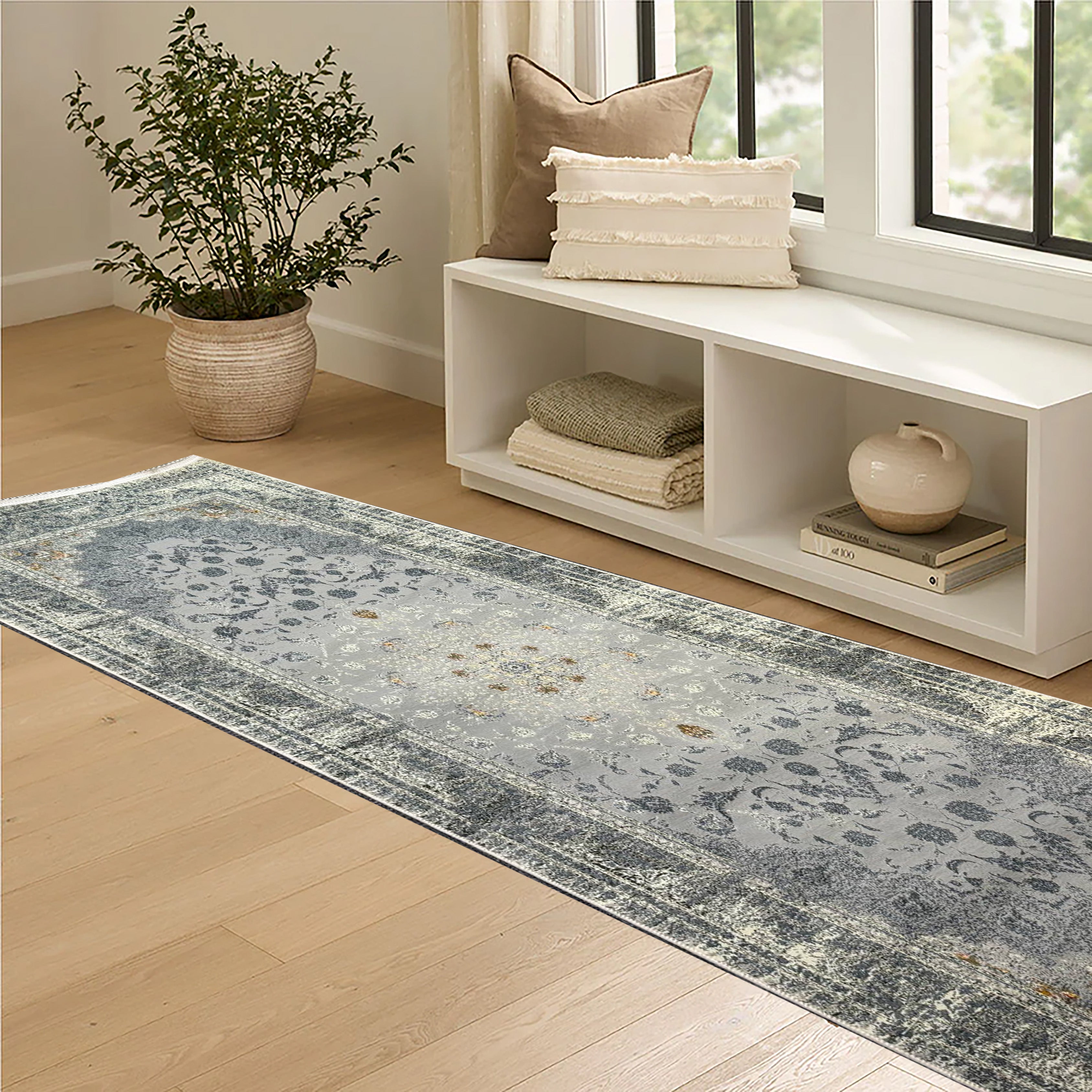 vintage 1047 Runner Rug - GLARA HOME
